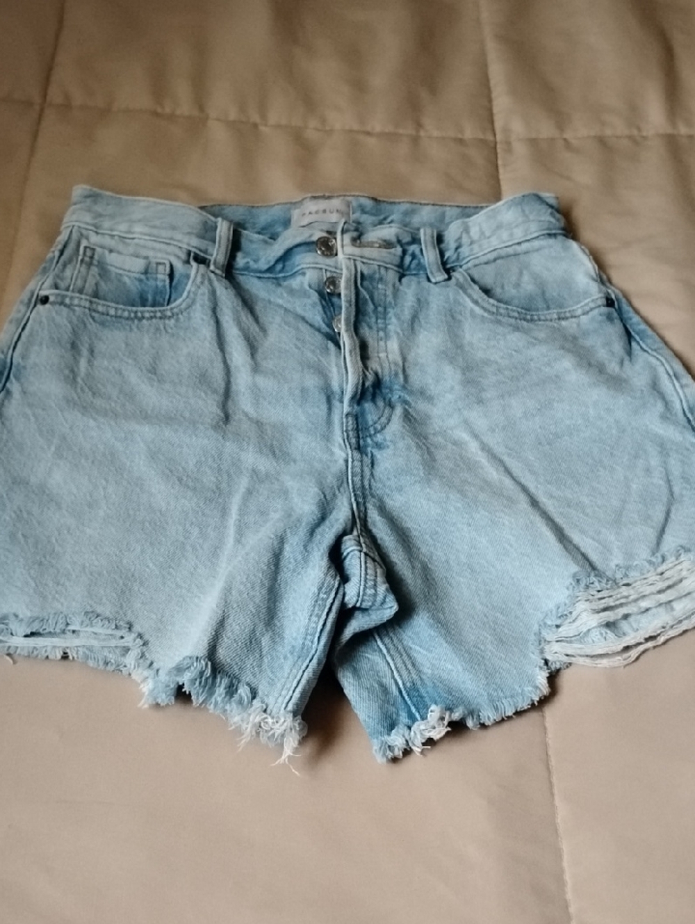 PacSun Light Wash Distressed Denim Shorts